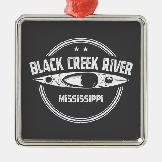Black Creek River Mississippi Kayaking Ornament Aus Metall (Vorne)
