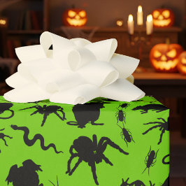 Black Creepy Crawly Critters Rats Horror Pattern Geschenkpapier