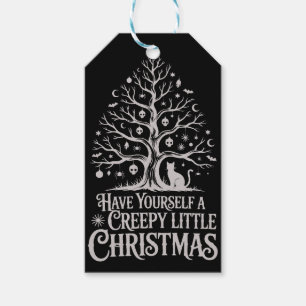 Black Creepy Gothic Weihnachtsbaum Geschenkanhänger