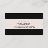 Black & Creme Off White Chic Moderne Visitenkarte (Rückseite)