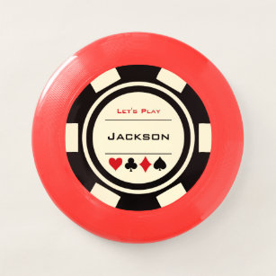Black Creme White Casino Poker Wham-O Frisbee