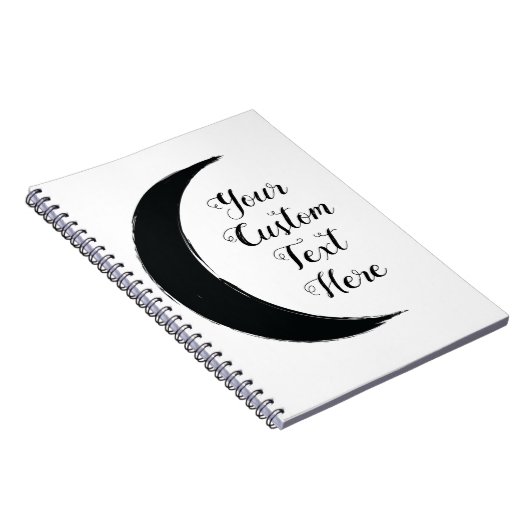 Black Crescent Magic Dark Moon Astrology Notizblock (Rechte Seite)