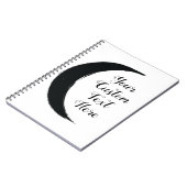 Black Crescent Magic Dark Moon Astrology Notizblock (Linke Seite)