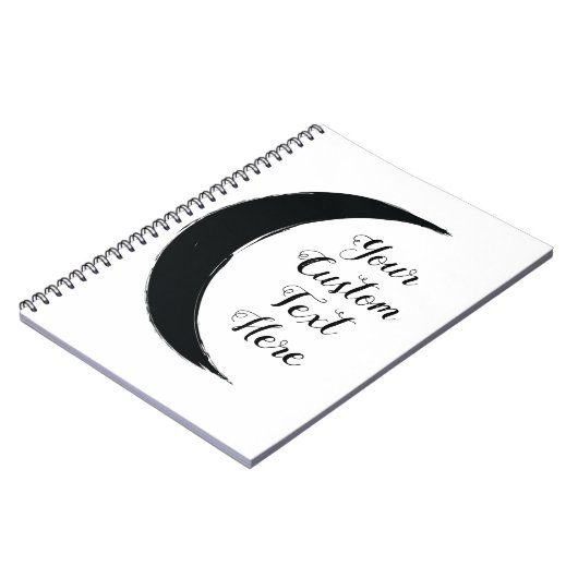 Black Crescent Magic Dark Moon Astrology Notizblock (Linke Seite)