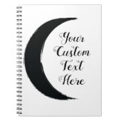 Black Crescent Magic Dark Moon Astrology Notizblock (Vorderseite)
