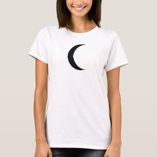Black Crescent Magic Dark Moon Astrology T-Shirt (Vorderseite)
