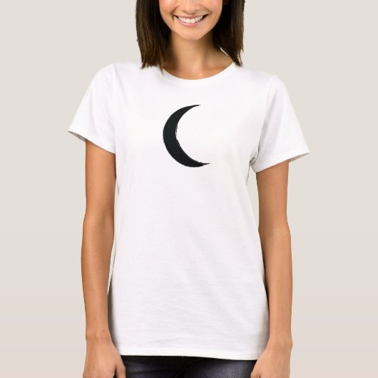 Black Crescent Magic Dark Moon Astrology T-Shirt (Vorderseite)