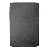 Black Crocodile Leather Print Badematte (Vorderseite Vertikal)