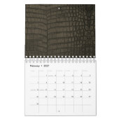 Black Crocodile Leather Print Kalender (Feb 2027)