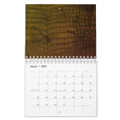 Black Crocodile Leather Print Kalender (Mär 2027)