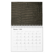 Black Crocodile Leather Print Kalender (Feb 2026)