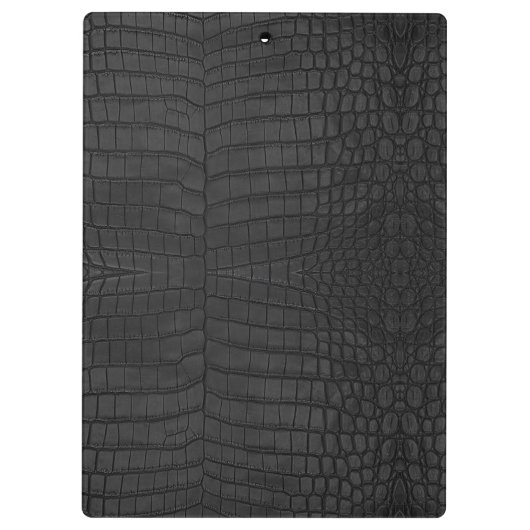 Black Crocodile Leather Print Klemmbrett (Rückseite)