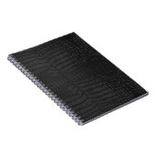 Black Crocodile Leather Print Notizblock (Rechte Seite)