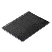 Black Crocodile Leather Print Notizblock (Linke Seite)