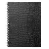 Black Crocodile Leather Print Notizblock (Vorderseite)