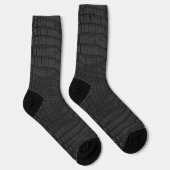 Black Crocodile Leather Print Socken (Rechts)