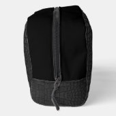 Black Crocodile Leather Print Waschbeutel (Rechts)