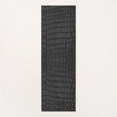 Black Crocodile Leather Print Yogamatte (Vorderseite)