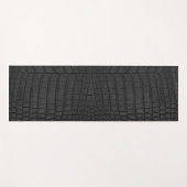 Black Crocodile Leather Print Yogamatte (Vorderseite (Horizontal))