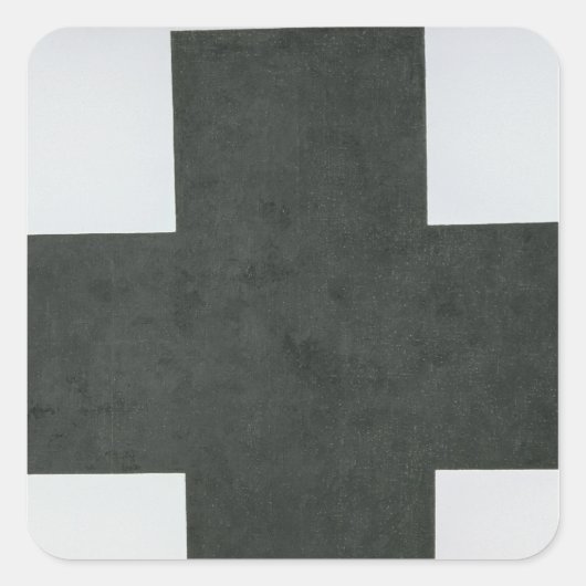 Black Cross, c.1923 Quadratischer Aufkleber (Vorderseite)