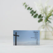Black Cross-Visitenkarte Visitenkarte (Stehend Vorderseite)