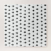 Black Crosses Hand Drawn Geometrical Puzzle (Horizontal)