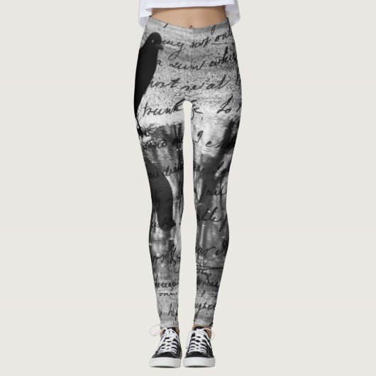 Black Crow Art Leggings (Vorderseite)