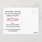 Black Crow Beängstigend Gothic Abstrakt Halloween Postkarte (Rückseite)