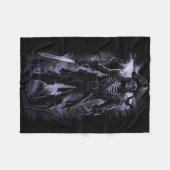 Black Crow Bird Fleecedecke (Vorderseite (Horizontal))