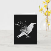Black Crow Bird Karte (Gelbe Blume)