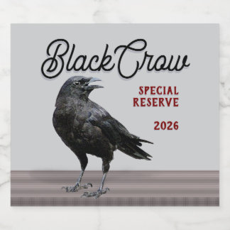 Black Crow Brand Bottle Label Bierflaschenetikett