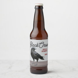 Black Crow Brand Bottle Label Bierflaschenetikett