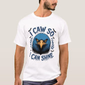 Black Crow F, Caw F, Funny Bird Tance Cool Gegenwa T-Shirt (Vorderseite)