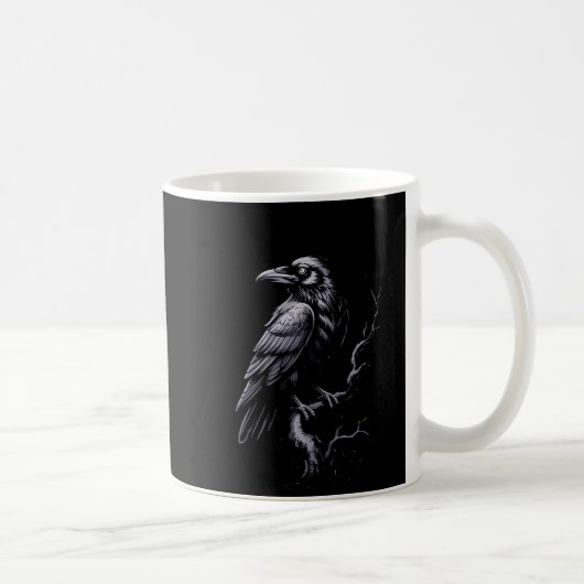 Black Crow, F-caw-f Funny Black Bird  Kaffeetasse (Rechts)
