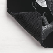 Black Crow, F-caw-f Funny Black Bird Moon Gothic A Mousepad (Ecke)