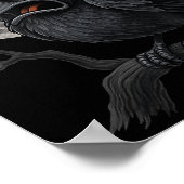 Black Crow, F-caw-f Funny Black Bird Moon Gothic A Poster (Ecke)