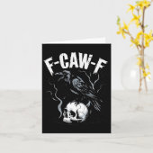 Black Crow F-caw-f Funny Black Bird Skull Adult Hu Karte (Gelbe Blume)