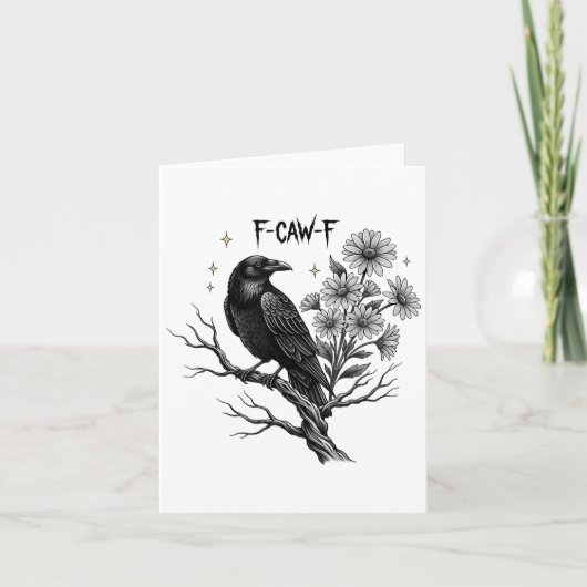 Black Crow F-caw-f Halloween _1 Karte (Vorderseite)
