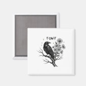 Black Crow F-caw-f Halloween _1 Magnet (Vorderseite/Rückseite)