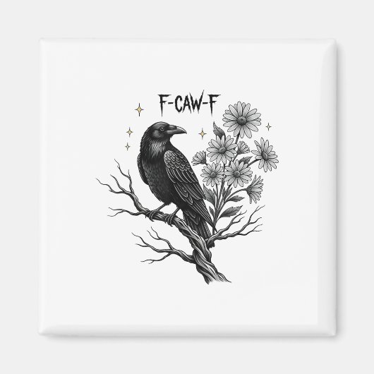 Black Crow F-caw-f Halloween _1 Magnet (Vorne)
