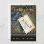 Black Crow Gothic-Party Einladung (Vorderseite)