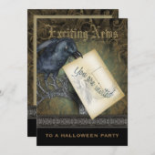 Black Crow Gothic-Party Einladung (Vorne/Hinten)