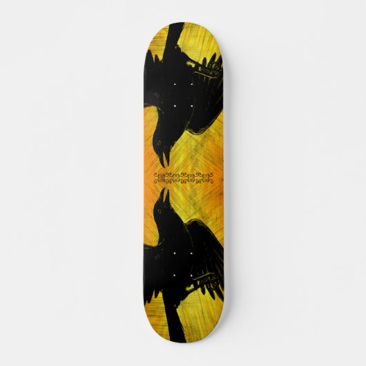 Black Crow Grunge Skateboard Deck (Vorne)