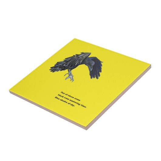 Black Crow & Haiku Fliese (Seite)