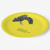 Black Crow & Haiku Pappteller (Schrägansicht)