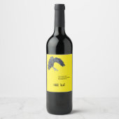 Black Crow & Haiku Personalisiert Weinetikett (Vorderseite)