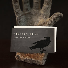 Black Crow Halloween Calling Card Telefonnummerkarte