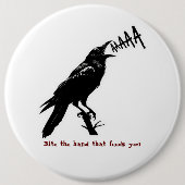 Black Crow Illustration - Design der Kunst im goti Button (Vorderseite)