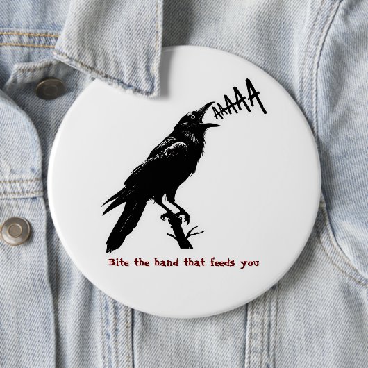 Black Crow Illustration - Design der Kunst im goti Button (Beispiel)