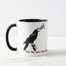 Black Crow Illustration - Design der Kunst im goti Tasse